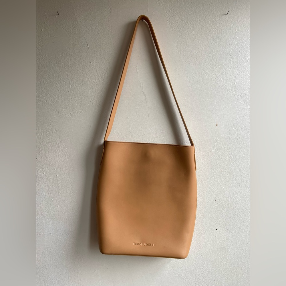 Tan Leather Tote Bag